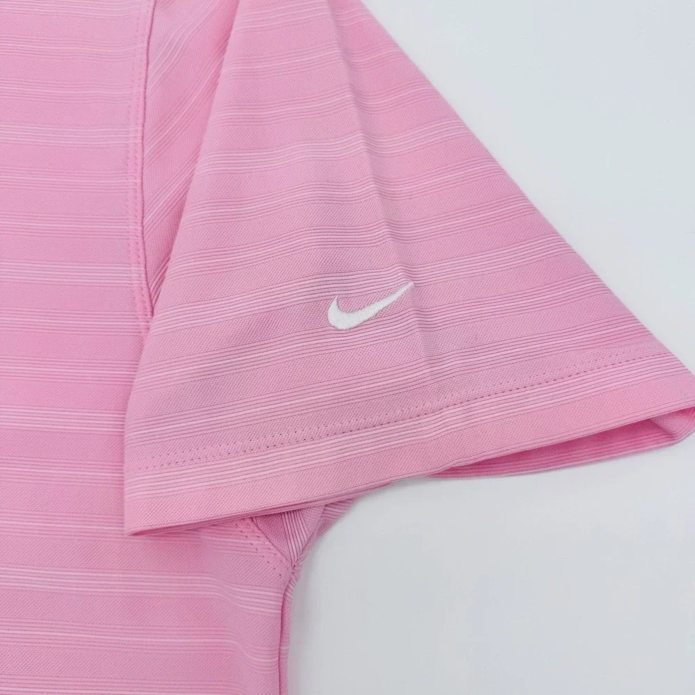 Nike Golf Fit Dry Men's Pink Size‎ XL Polo Shirt Short Sleeve Swoosh Logo - Picture 3 of 9